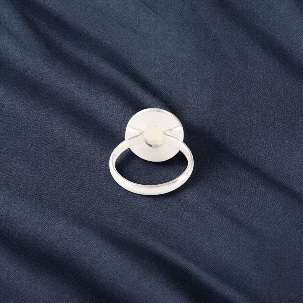 Melkeaktig Opal Edelsten 925 Sterlingsølv Smykker Håndlaget Ring For Kvinners Gave RR-62-18