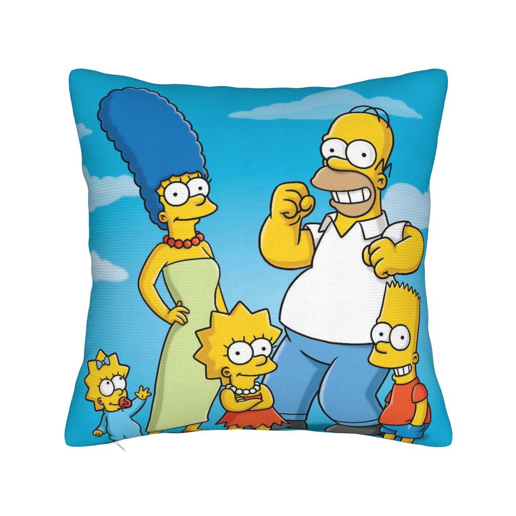 Anime S-Simpsonss Cartoon Pillow Cover Accessories Soft Cushion Cover Gift Throw Pillow Case Cover Home Multiple Sizes