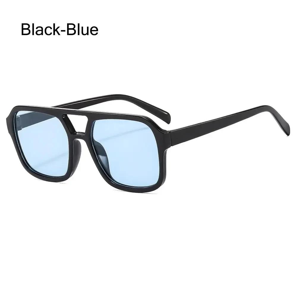 

Vintage Retro Square Sunglasses Unisex Stylish Big Frame Sun Eyeglasses Ins Style Shades Sunglasses Fashionable Black Color Frame Shades
