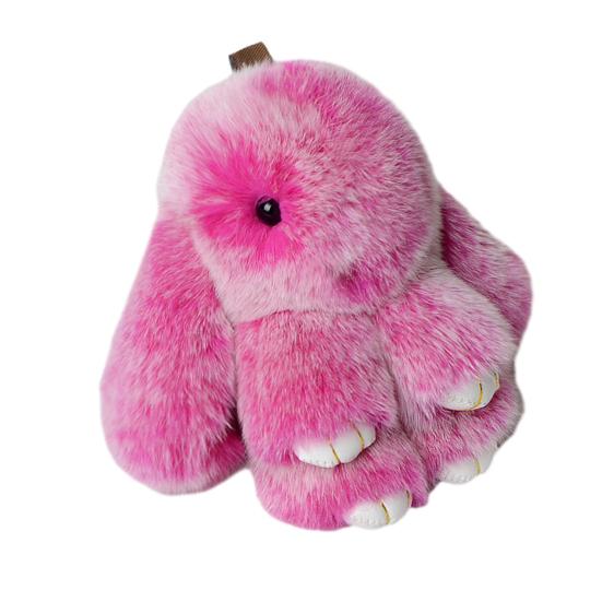 Frosted Bunny Plush Keychain 15cm Soft Faux Rabbit Fur Pendant for Bags Keys Cute Standing Stuffed Animal Adorable Birthday Gift for Girls Rabbit