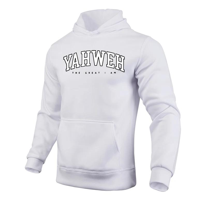 Yahweh Printed Hoodies for Men Men's Hooded Long Sleeve Sweatshirt All Season Daily Casual Sporty Fashion Pullover