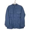 Corneliani CC COLLECTION CORNELIANI Blue Cotton Linen RESCA52 Field Jacket Jacket 52 blueUsed