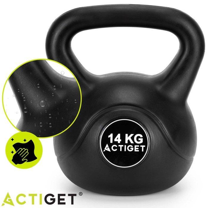 Kettlebell - SPRINGOS - 14 kg - ABS - Noir - Outil d'entraînement universel