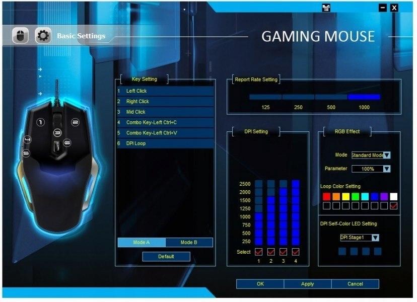 Mysz przewodowa Rebeltec FALCON optyczna Gaming USB czarna