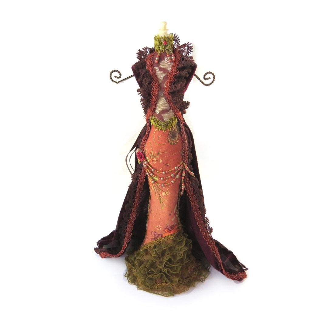 Les Trésors De Lily [C1421] - 'Lady Scarlett' Necklace Holder Bordeaux Red