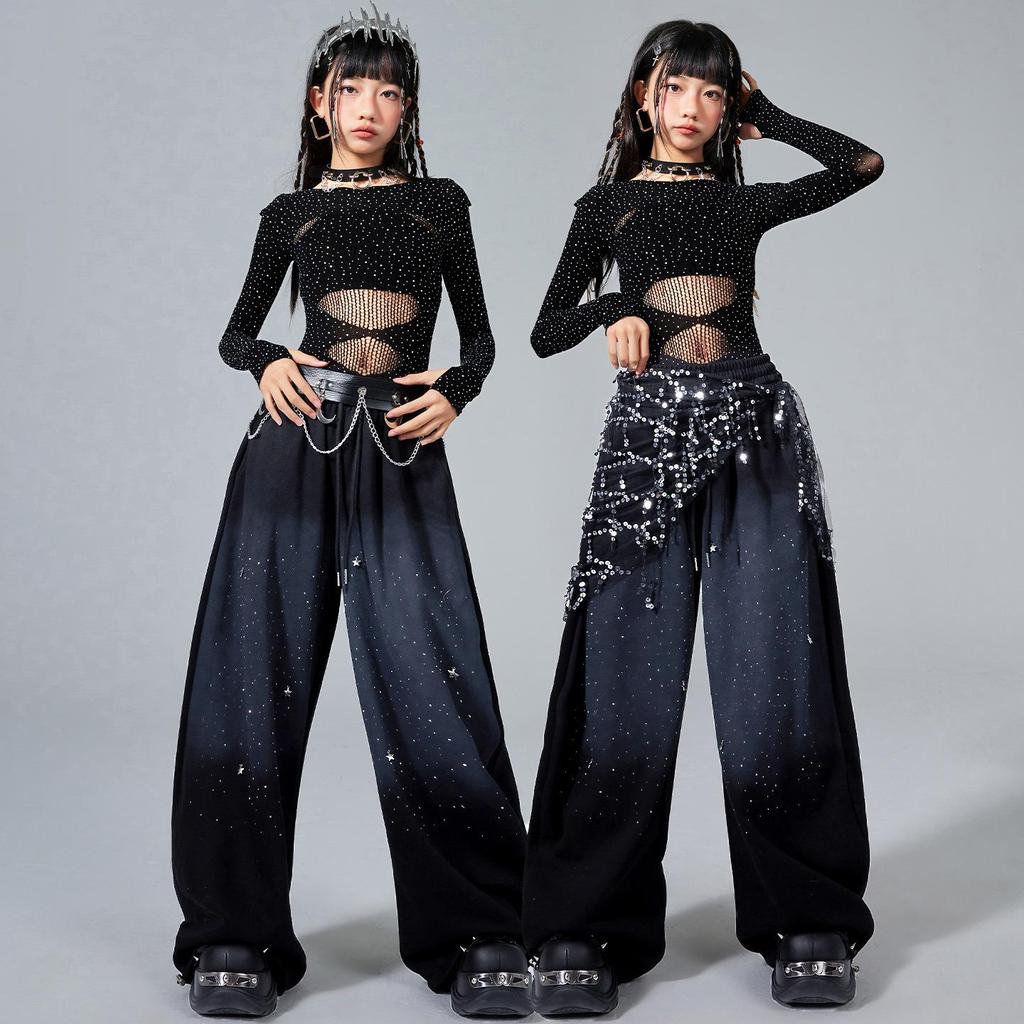 Trendy Kids' Jazz Dance Clothing: Cool Fashion for Girls' Group Performances & Festive Shows