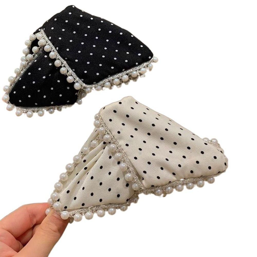 Polka Dot Knot Hair Claws Sweet Style Ponytail Hair Clip Fashionable Hair Clips for Women Girl