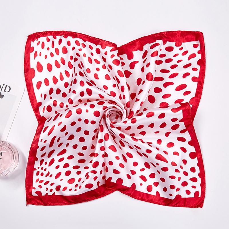 1Pc Polyester Flight Attendants Square Elegant Bandana Fashionable Women's Scarfs Hijab 50x50CM