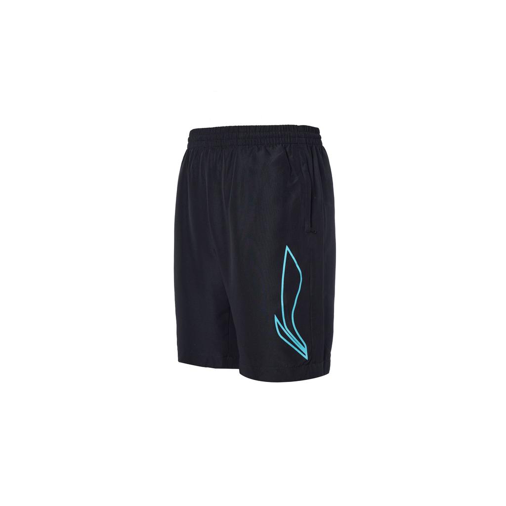 Li Ning Brand Large Logo Sports Casual Shorts Men Shorts Black AKSS467-2