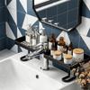Scaffale Portasapone da Bagno in Plastica Senza Trapano Scaffale per Lavandino del Bagno Scaffale Portaoggetti per Rubinetto Lavandino