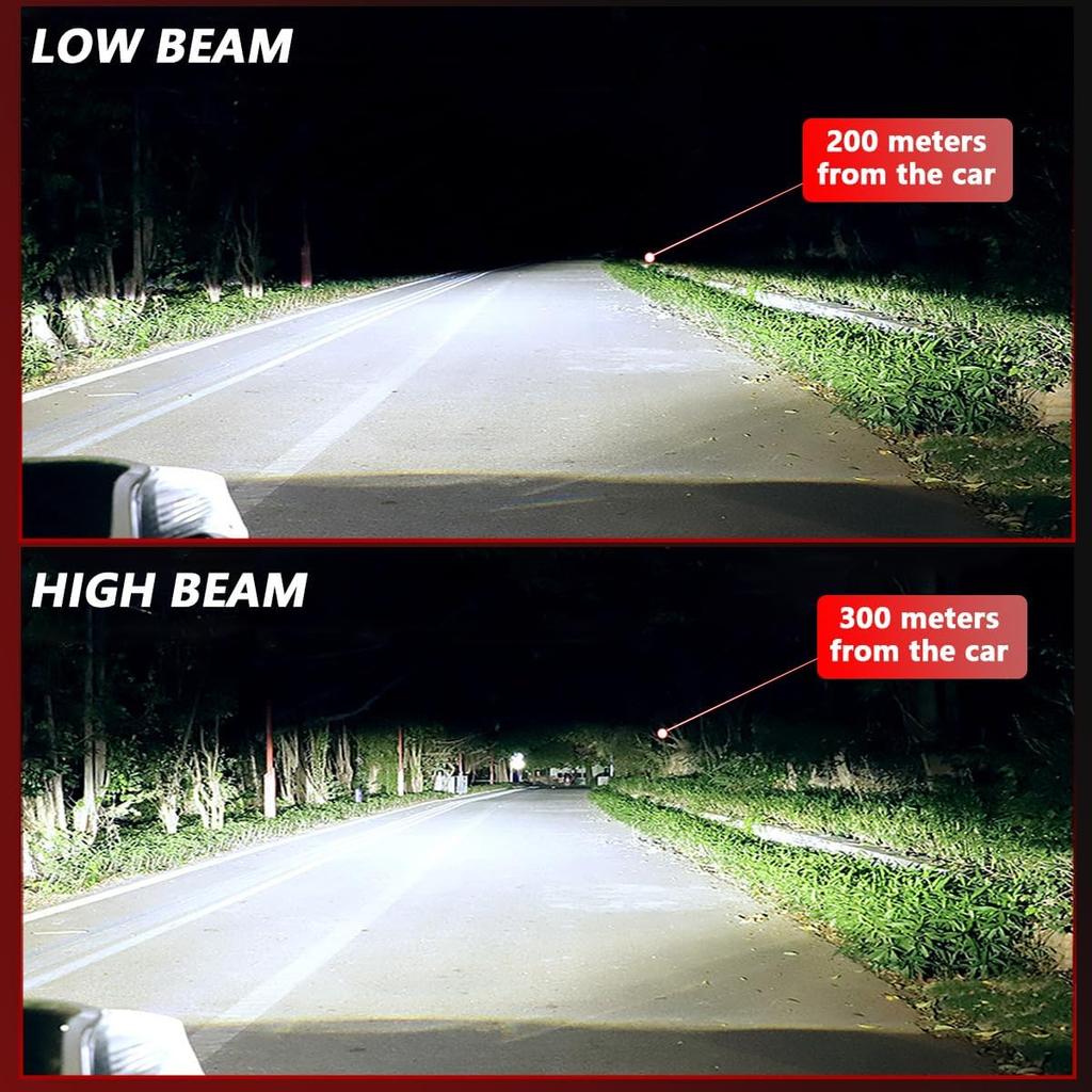 Fit For Nissan Altima 2007-2018 LED Headlight Bulbs, H11 H9 High And Low Beam Headlight Combo Bulbs Kit, 20000LM 6000K Cool White 4PCS