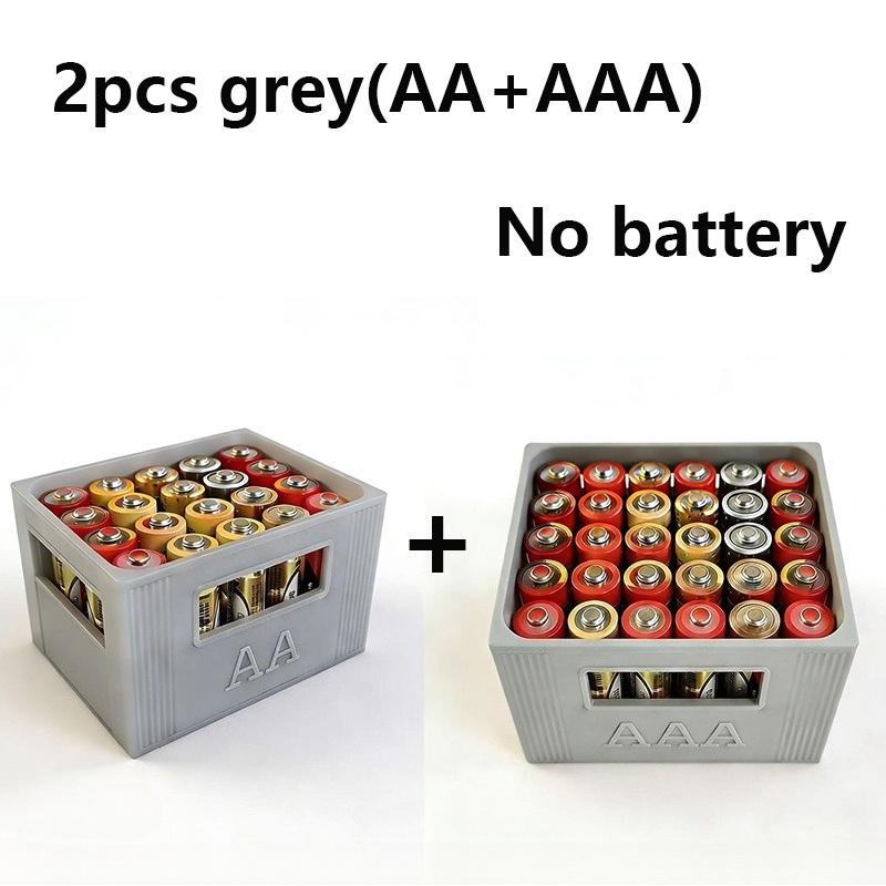 Large Capacity Battery Storage Box Thickened Stackable Plastic Battery Organizing Box серый