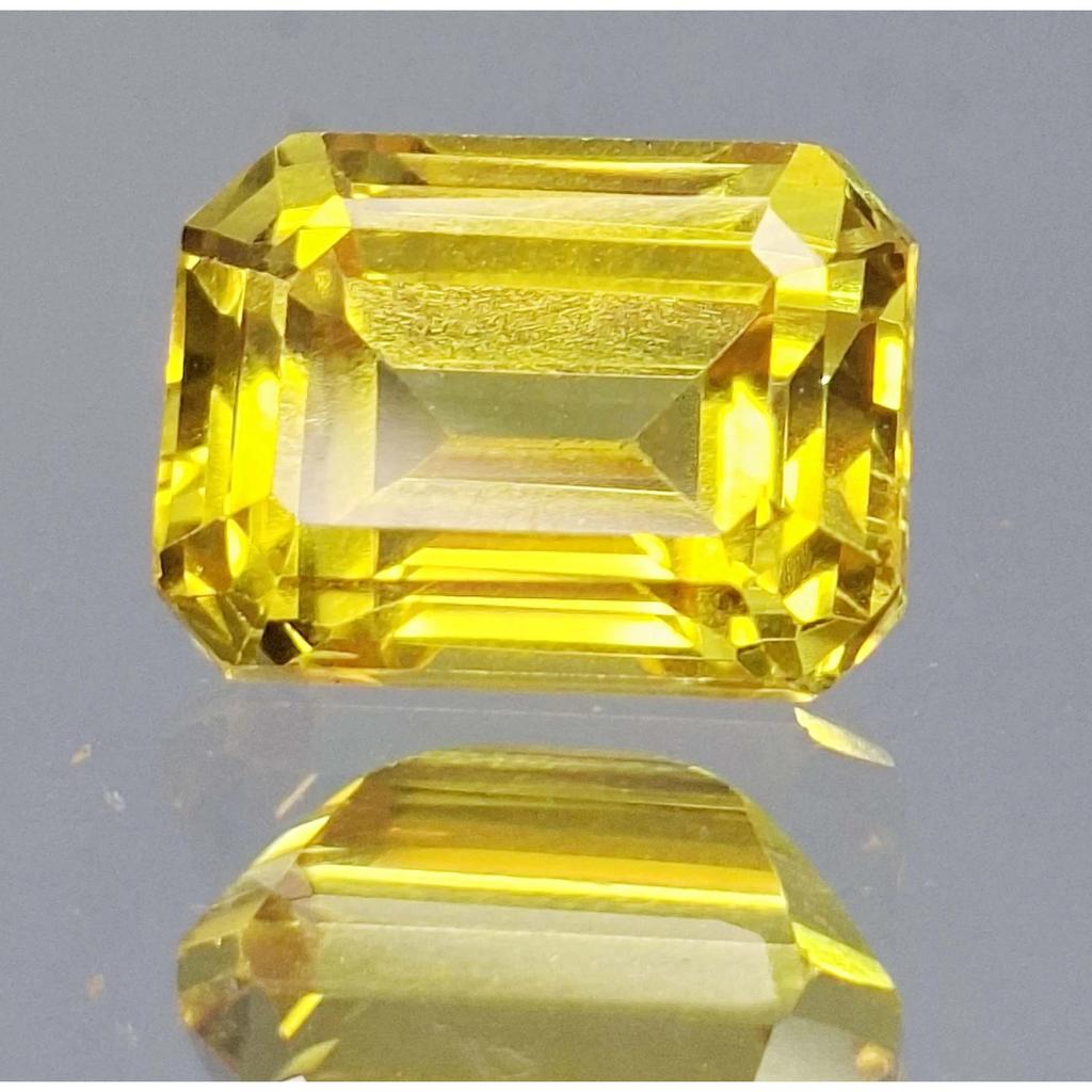 Emerald Cut Natural Yellow Sapphire 7-9 Ct Beautiful Certified Loose Gemstone