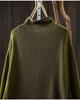 Women's Retro Color Block Striped Knit Sweater, Autumn 2025: Half High Neck, Long Sleeve Wool Pullover