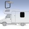 16 X 20in RV Window Rounded Corner Double Layer Acrylic Hydraulic Support Rod Privacy Protection for Caravan Trailer
