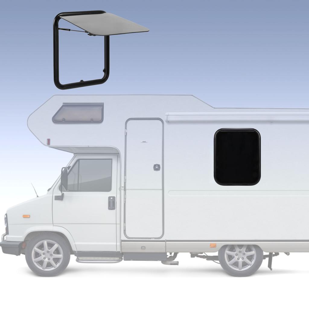 16 X 20in RV Window Rounded Corner Double Layer Acrylic Hydraulic Support Rod Privacy Protection for Caravan Trailer