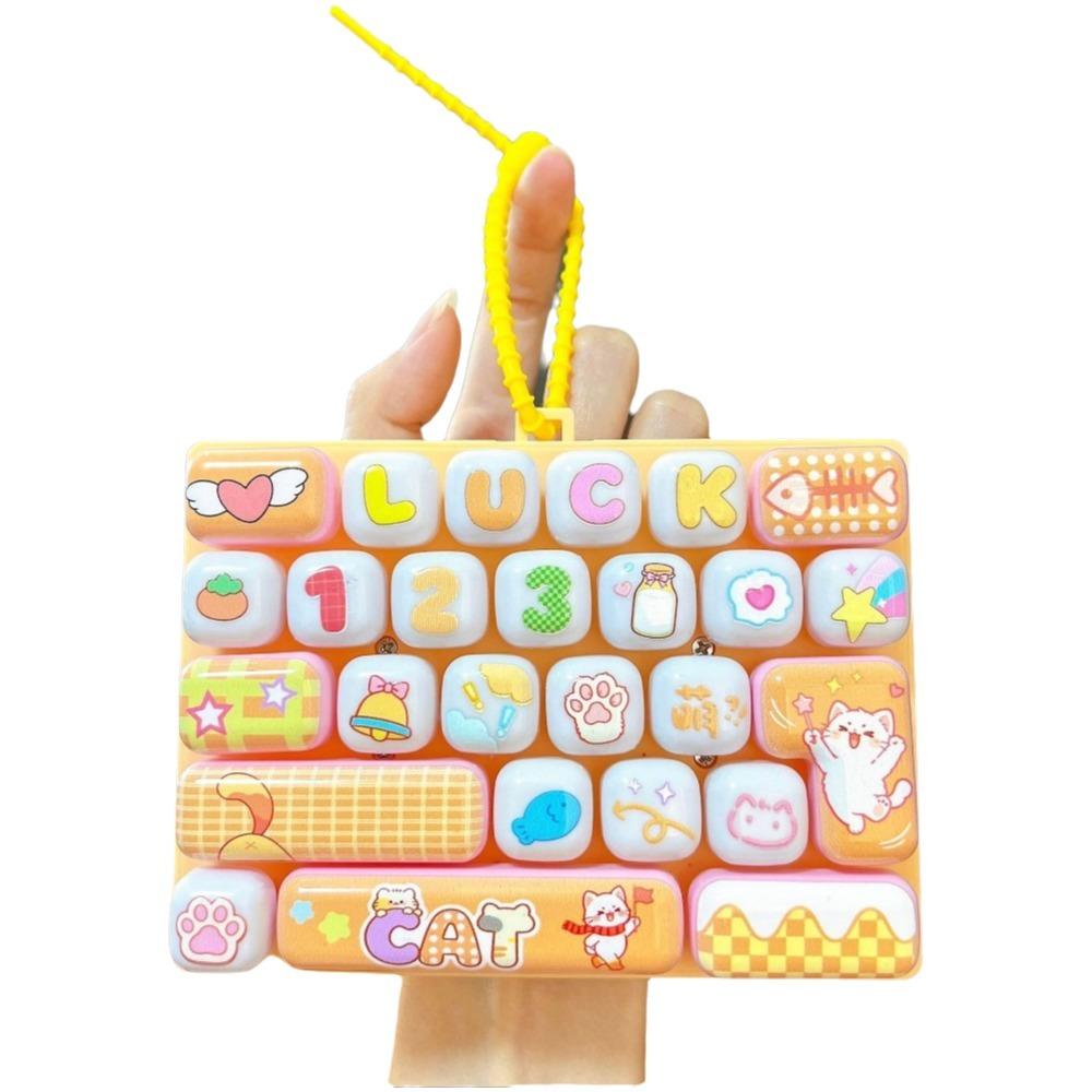 Small Gift 26 Key Keyboard Keychain 26 Key Button Fidget Toy Mini Keyboard Pendant Children's Bag