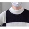 Men's Round Neck Color-Block Sweater - Trendy Knitwear Pullover for Autumn/Winter