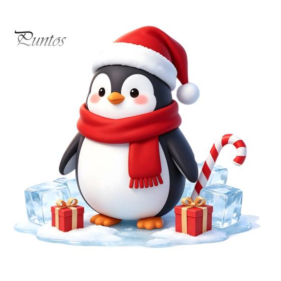 Holiday Party Glass Decor Christmas Cartoon Penguin Window Sticker, Cute Decal with Santa Hat And Winter Theme Supplies Scarf Design, PVC Waterproof