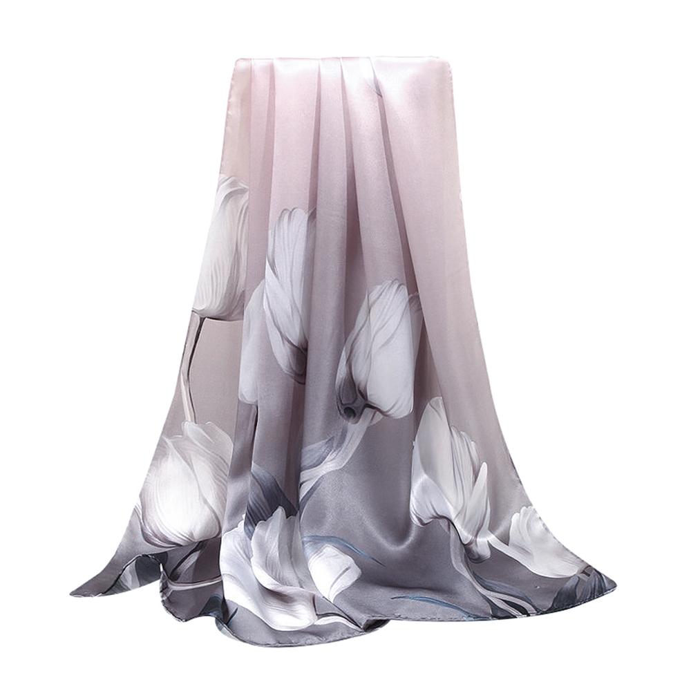 100% Чистый Тутовый Шелк Женский Длинный Шарф Повязка на Голову Шейный Платок Роскошное Женское Украшение для Волос Женская Бандана Шарфы для Сумки 53*170СМ