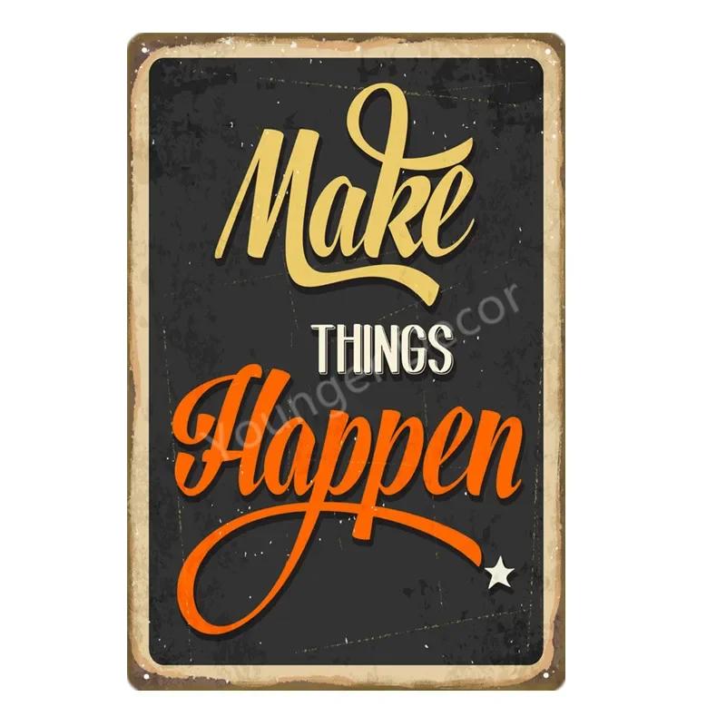 Happiness Is Love Metal Poster Tin Signs Plate Wall Decoration Vintage Art Painting Family Kitchen Rule Plaque Home Decor YJ155