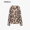 MO&Co. Women's Soft Leopard Print Knit Sweater