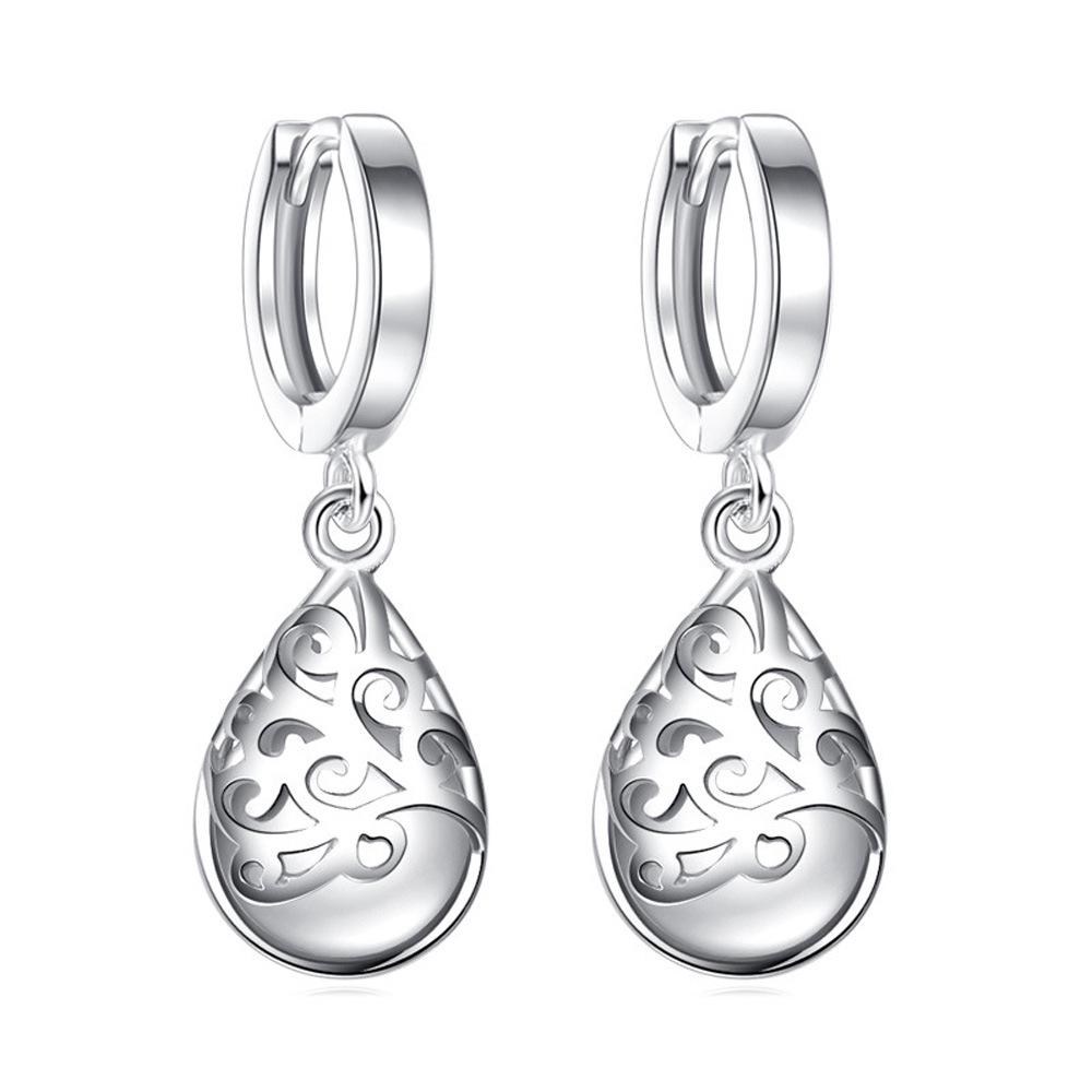 Silver-Plated Moonlight Cat's Eye Earrings: Exquisite Dangle and Stud Designs for Women
