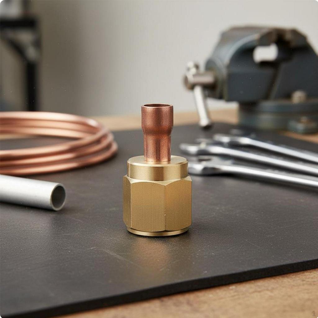 Cooling System Copper Pipe Connector HighPressure Resistant Flared Nut to Sweat Adapter Leak Brass
