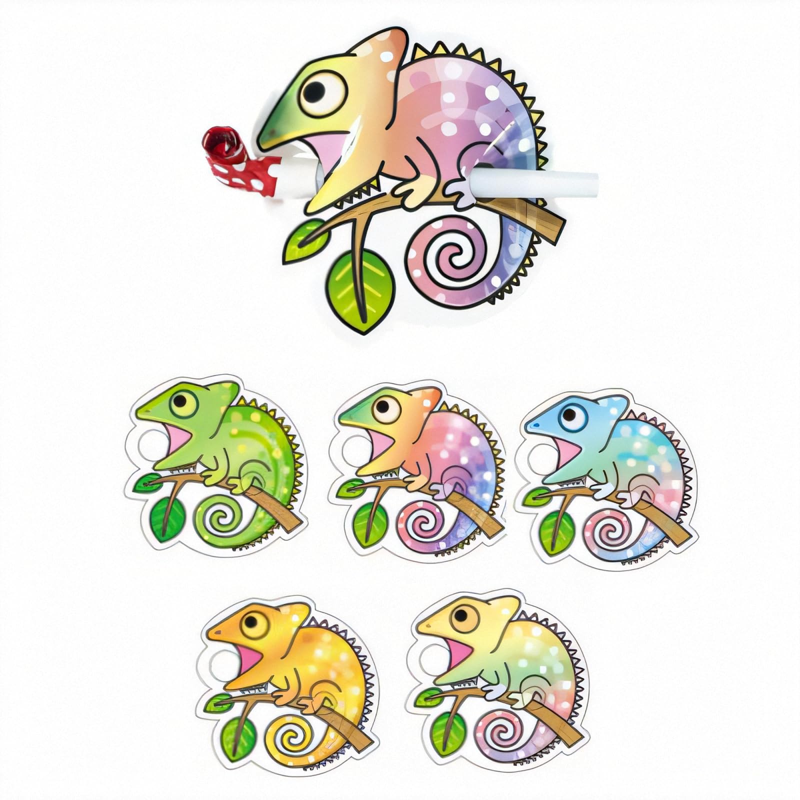 

Tatsuya Chameleon Fukimodoshi and Makitori Assorted Chameleons in 5 Varieties for Street and Toys (25-piece set) - [Perfect Festivals, Events, Kids