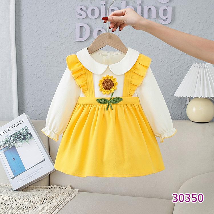 

Autumn Sunflower Long Sleeve Princess Dress for Girls 80 cm