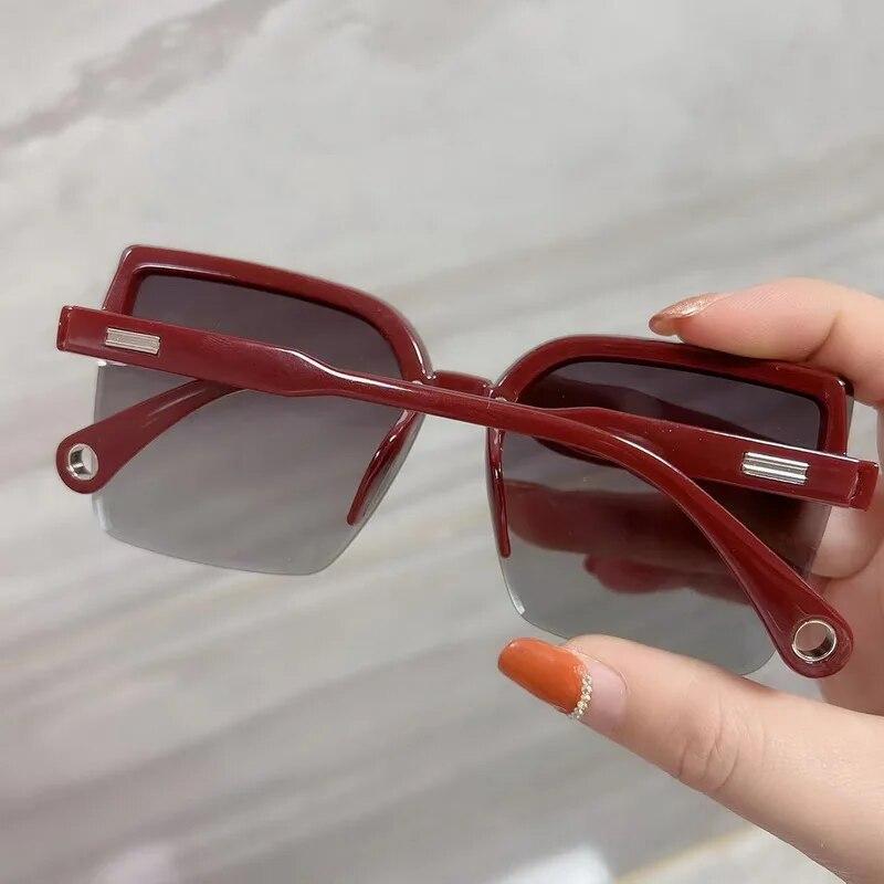 New Fashion Sunglasses Luxury Designer Women Outdoor Retro Square Big Frame Sunglasses Eyewear UV400 Glasses