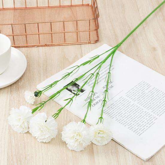 1 Zweig Simulationsblume, realistisch, pflegeleicht, flexibel, modisches Blumenarrangement, gefälschter Nelkenblumenzweig für den Muttertag