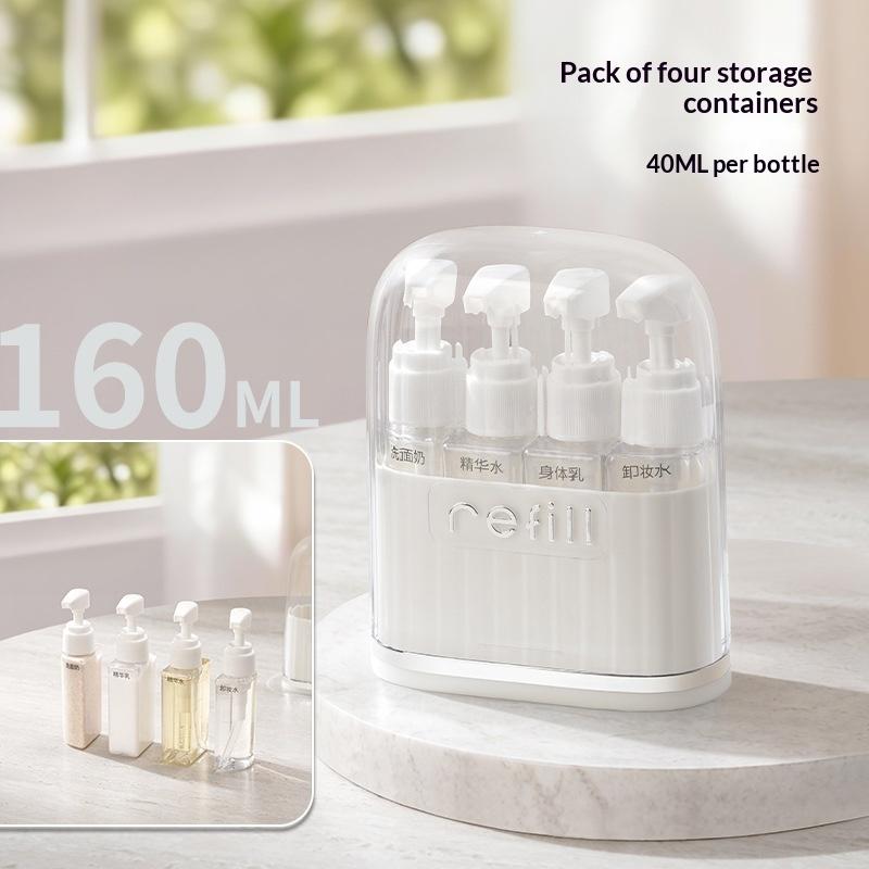 2/4-In-1 Travel Liquid Dispenser Split Bottle System Shampoo Lotion Shower Gel Soap Sub-Bottles Press Container For Easy Packing
