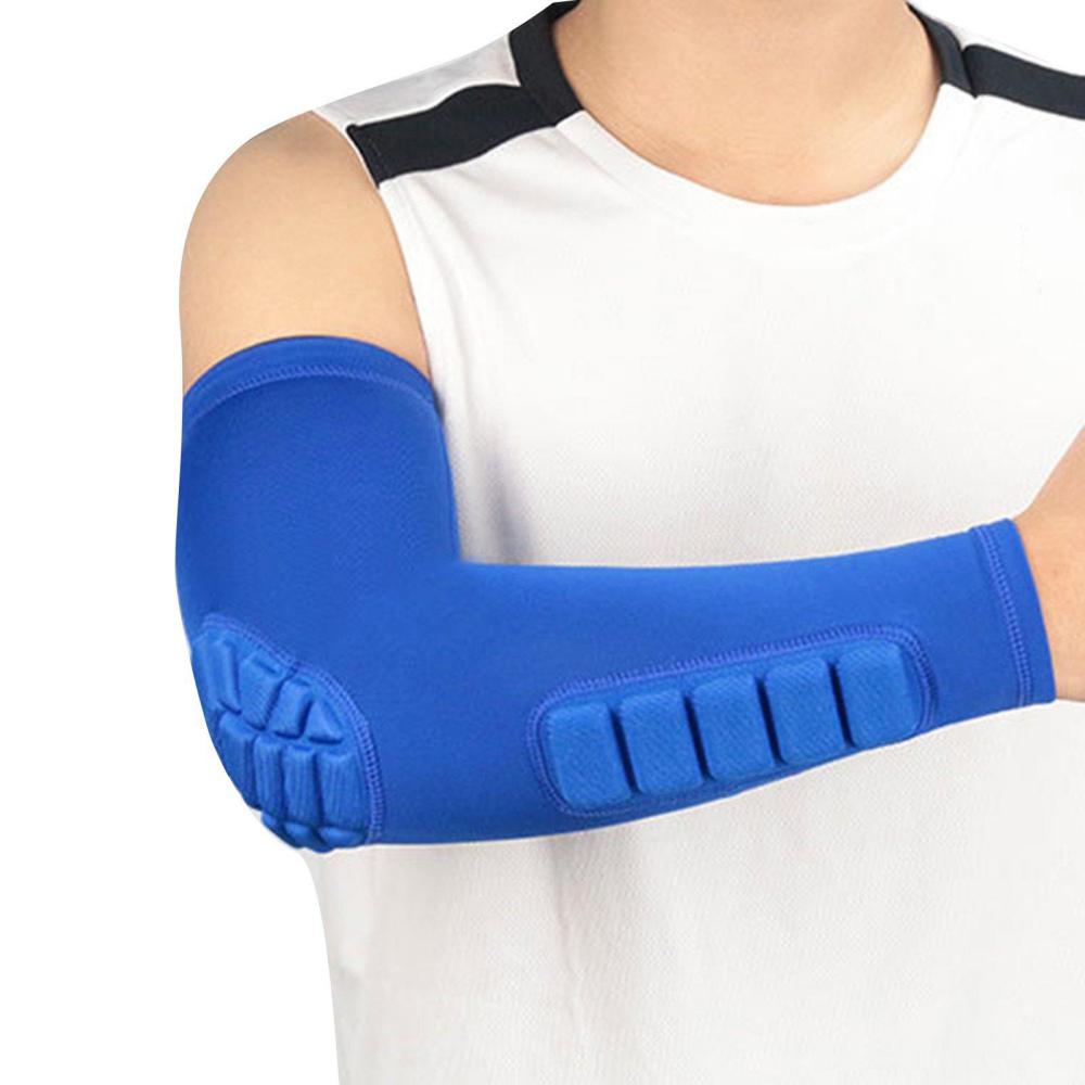 Honeycomb Anti-collision Compression Sports Elbow Pads For Men Women Basketball Volleyball Rugby Elbow Supports Arm Sleeves 1pcs