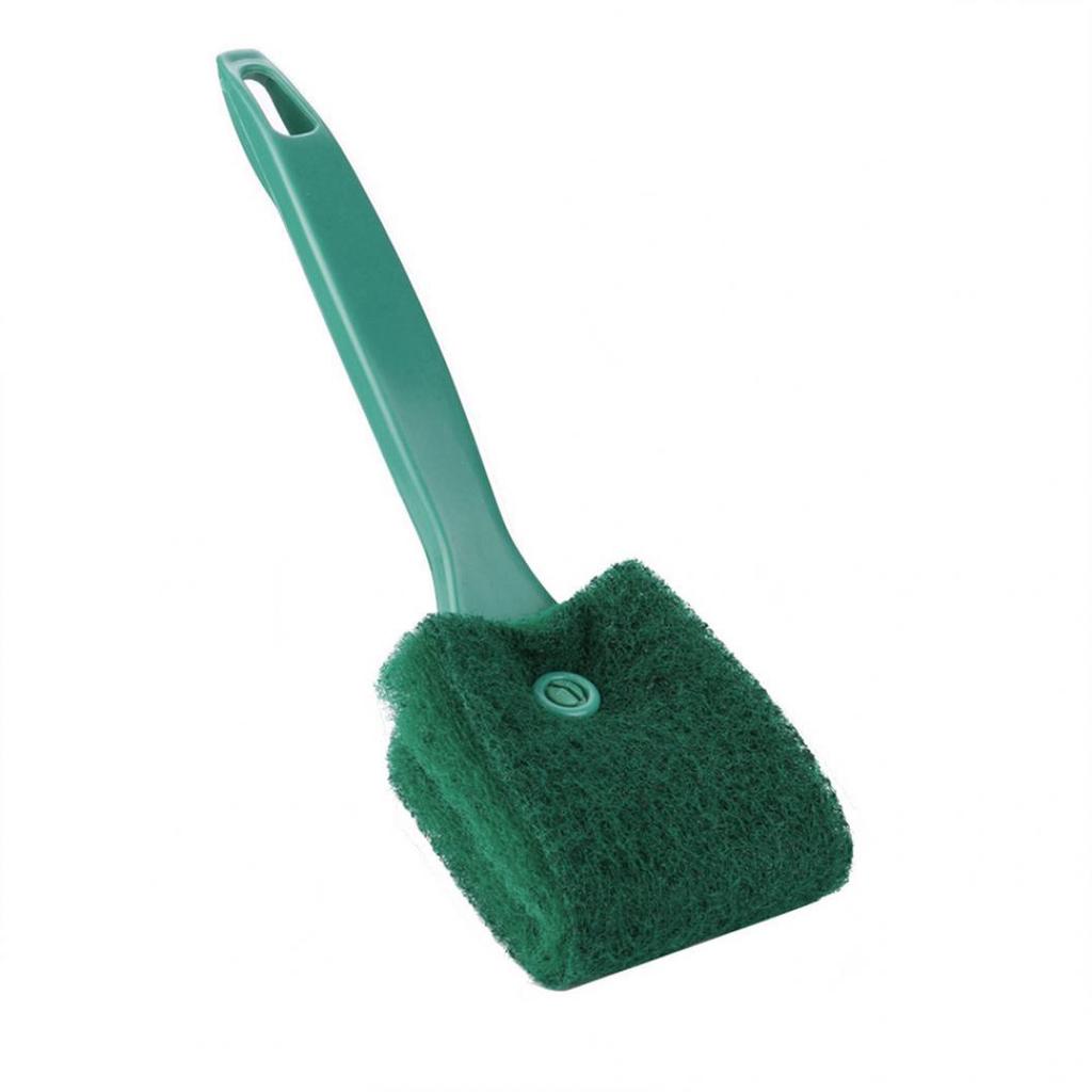 Double Side Brush Scrubbers Aquarium Long Handle Fish Tank Cleaning Tool