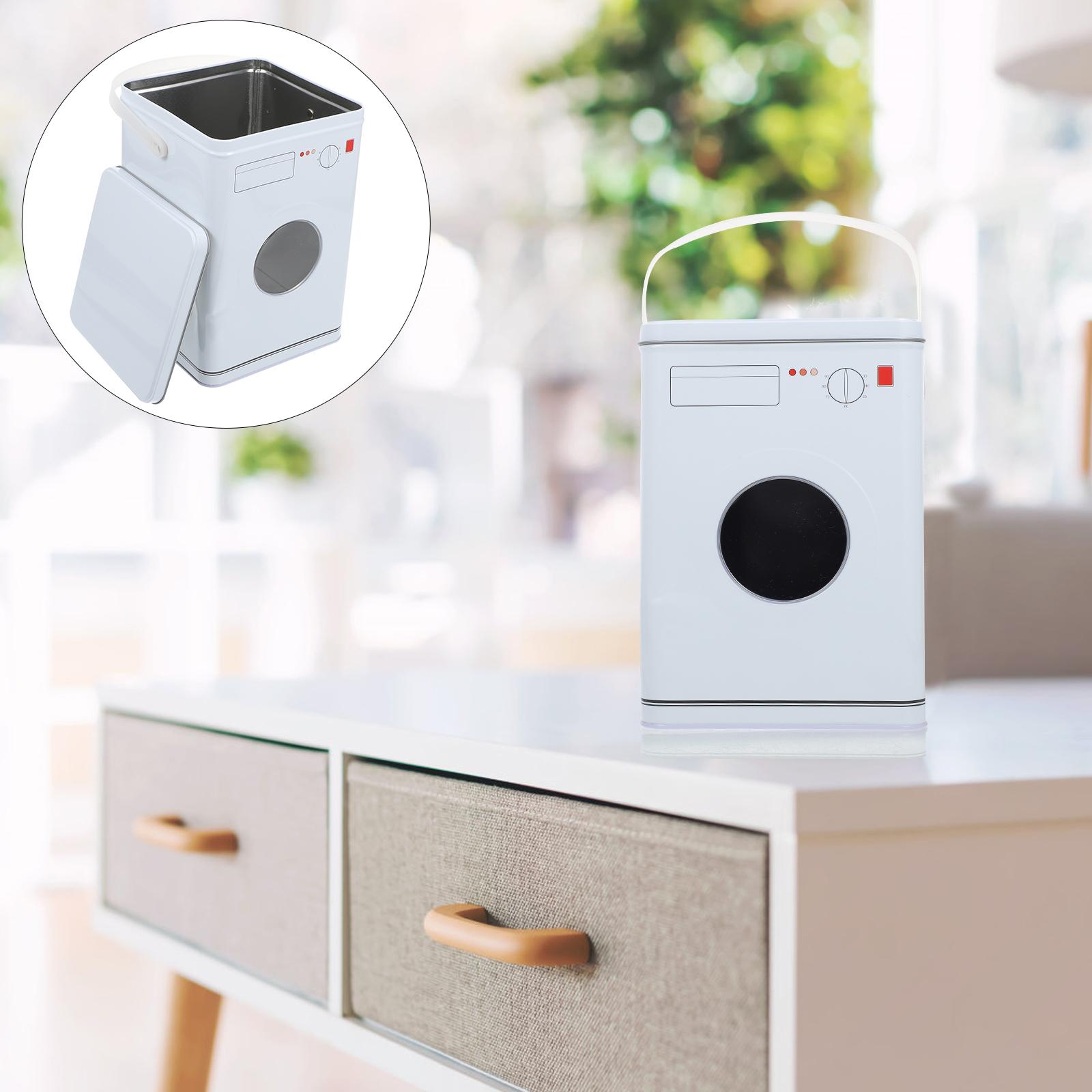 

Коробка для упаковки закусок Банки для хранения продуктов Контейнер для стиральных капсул Жестяные банки с крышками Конфетные коробки Порошок Декорировать 22.3X15.2X15.2CM белый