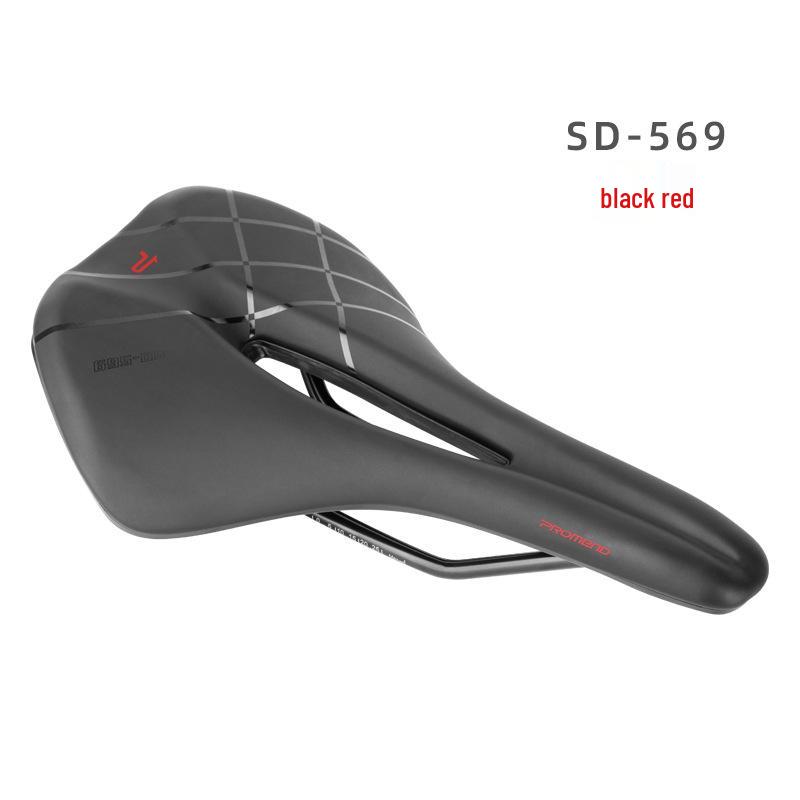 PROMEND Comfortable Breathable Mountain Bike Saddle for Folding Bikes Medium чёрный/красный