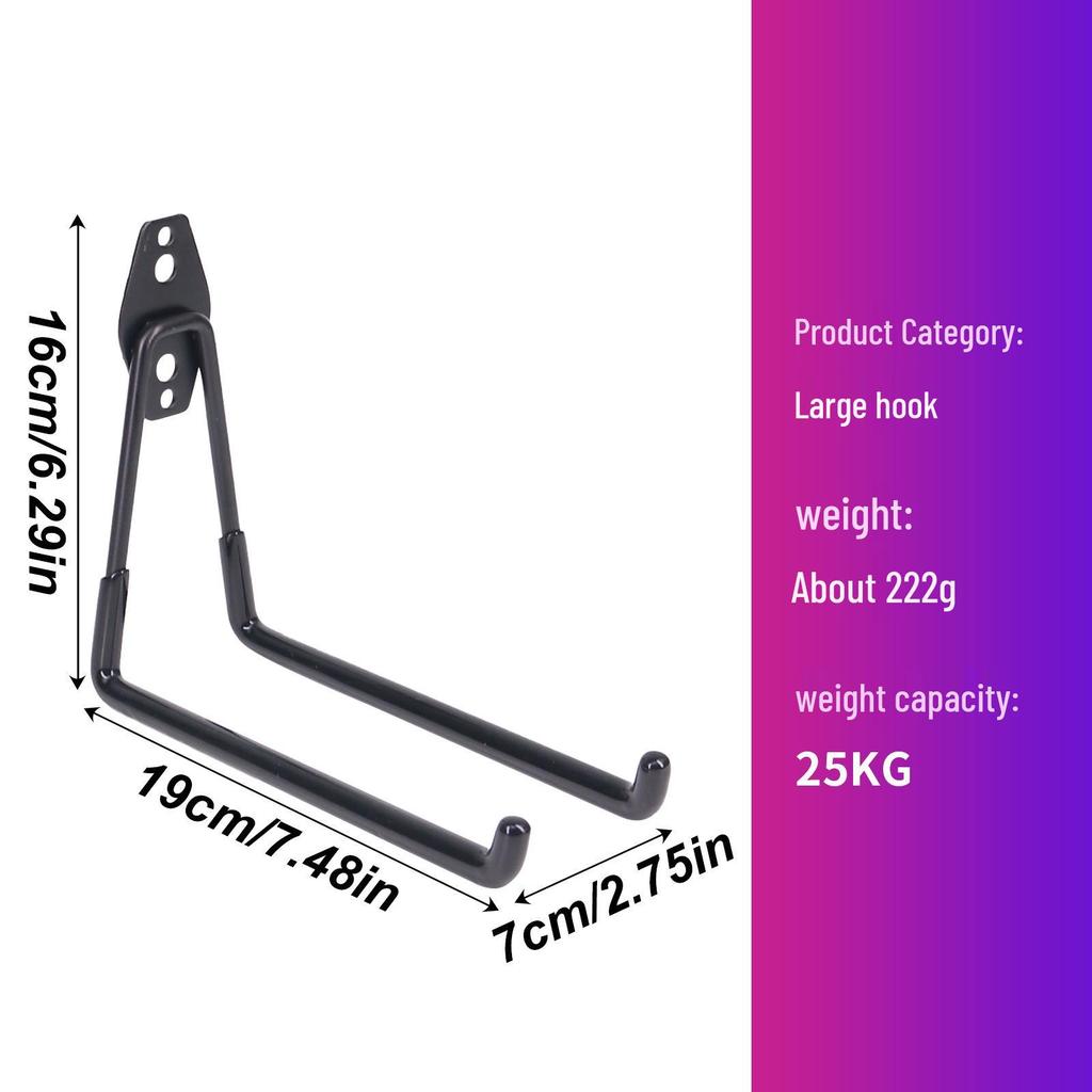 Garage Wall Mount Hooks for Tools, Bicycles, Skateboards, Ladders, and More