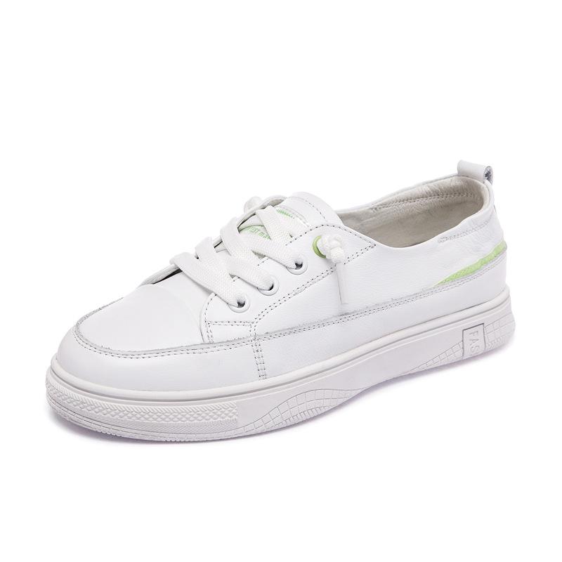 First Layer Cowhide Shoes Women's Shoes 2025 New One-pedal Board Shoes Casual Sports Flat-soled Single Shoes Leather Flat Heel Comfortable