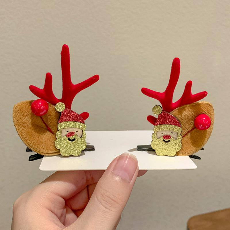 Pinza para el Pelo Colorida Orejas de Ciervo Navideñas Pinza para el Pelo Diadema Diadema de Moda para Niñas Tocado de Halloween Accesorios para el Cabello