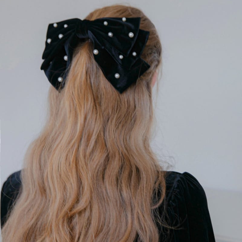 Jean Paul Clarisse Perlen Samtband Brosche JP-22-182AB