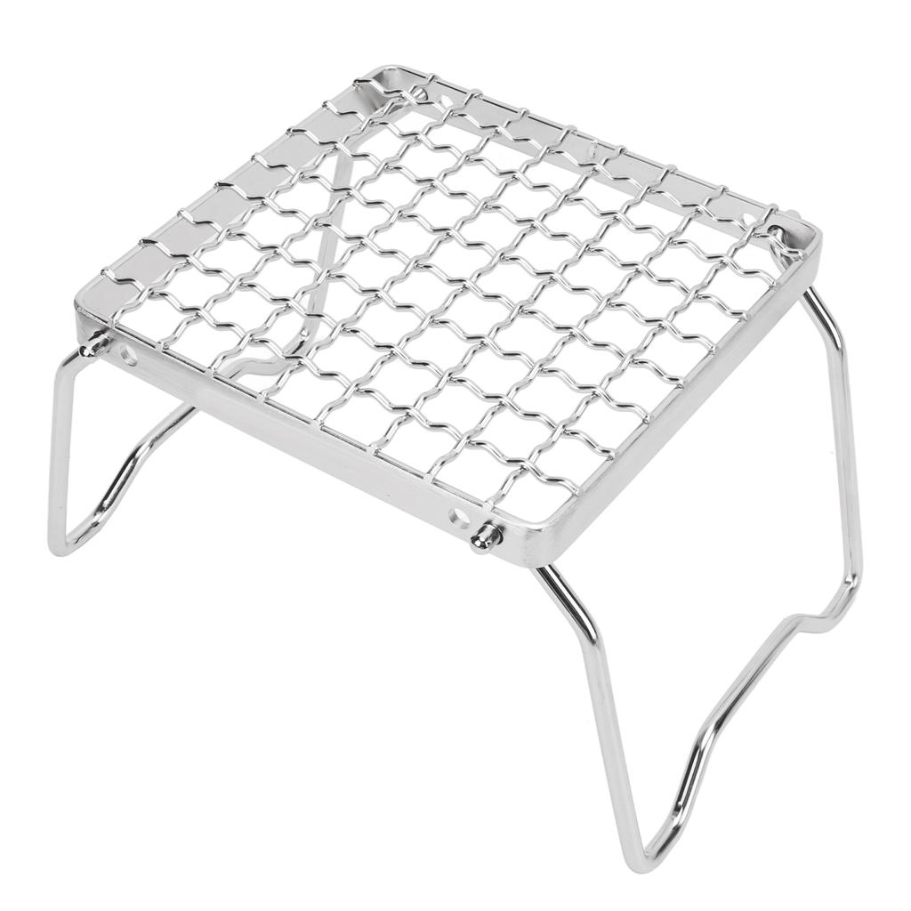 Campfire Grill Rack Stainless Steel Folding Adjustable Gear Portable Mini Stove BBQ Grill Rack for Camping Picnic