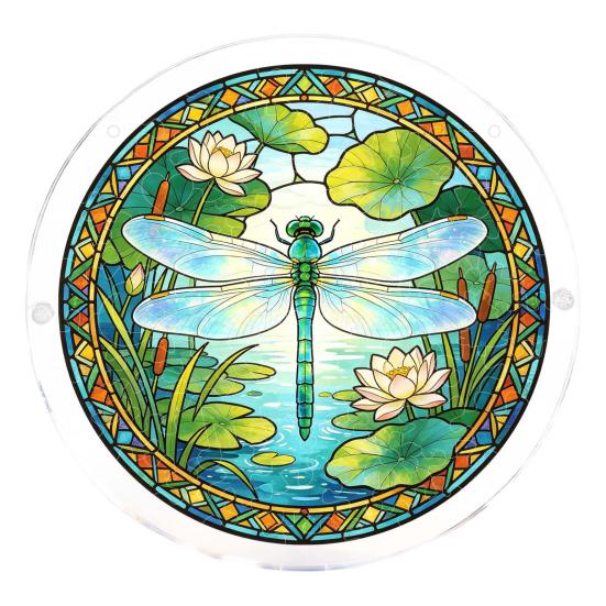 

Stained Glass Effect Acrylic Puzzle Suncatcher Colorful Sunset DIY Window Hanging Ornament for Home Garden Decor Gift for Women Men Mom M