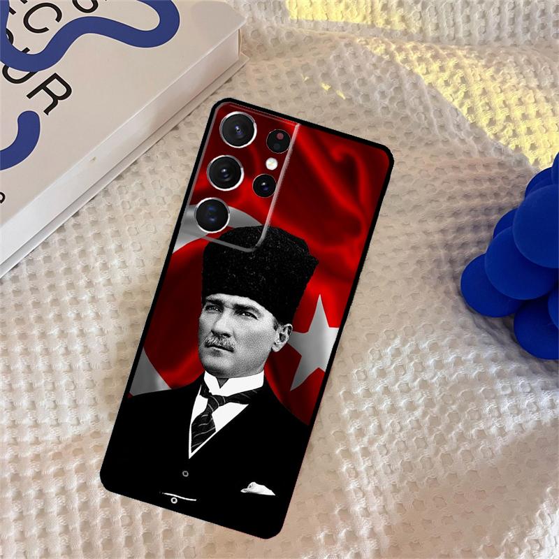 Turkey Mustafa Kemal Ataturk Case For Samsung Galaxy S23 S22 S21 Ultra S20 FE S8 S9 S10 Note 10 Plus Note 20 Ultra Cover