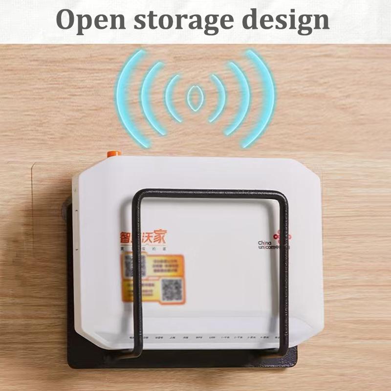 Wall Mounted Router Holder Wifi Storage Bracket Easy To Install Non Drilling Power Socket Rack Bookshelf