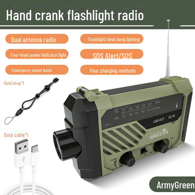 

Walson XLN-290WB Многофункциональный аварийный радиофонарь с ручным приводом на солнечной батарее standard (hand-crank generator)