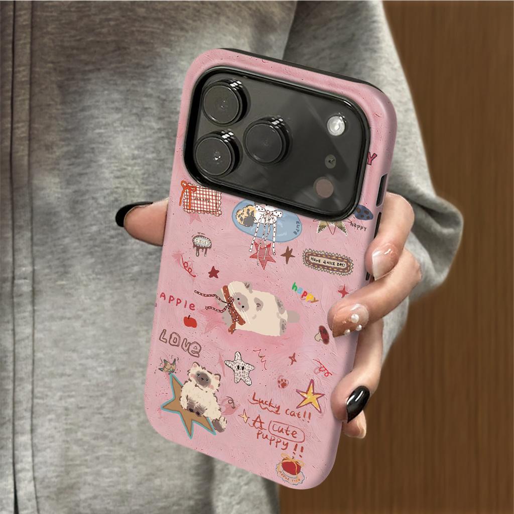 Pointed hat cat is suitable for Apple 17promax cartoon cute iPhone16Pro lens all-inclusive 15 two-in-one.