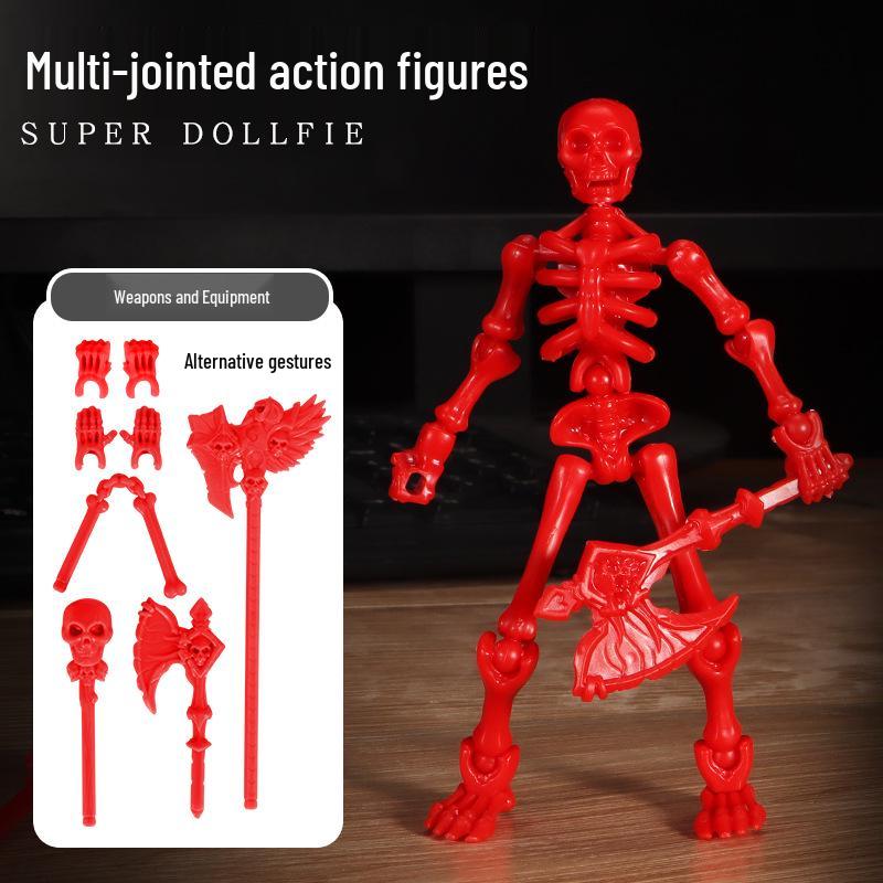 Skull Man Multi-Joint Movable DIY Assembly Bone Figurine