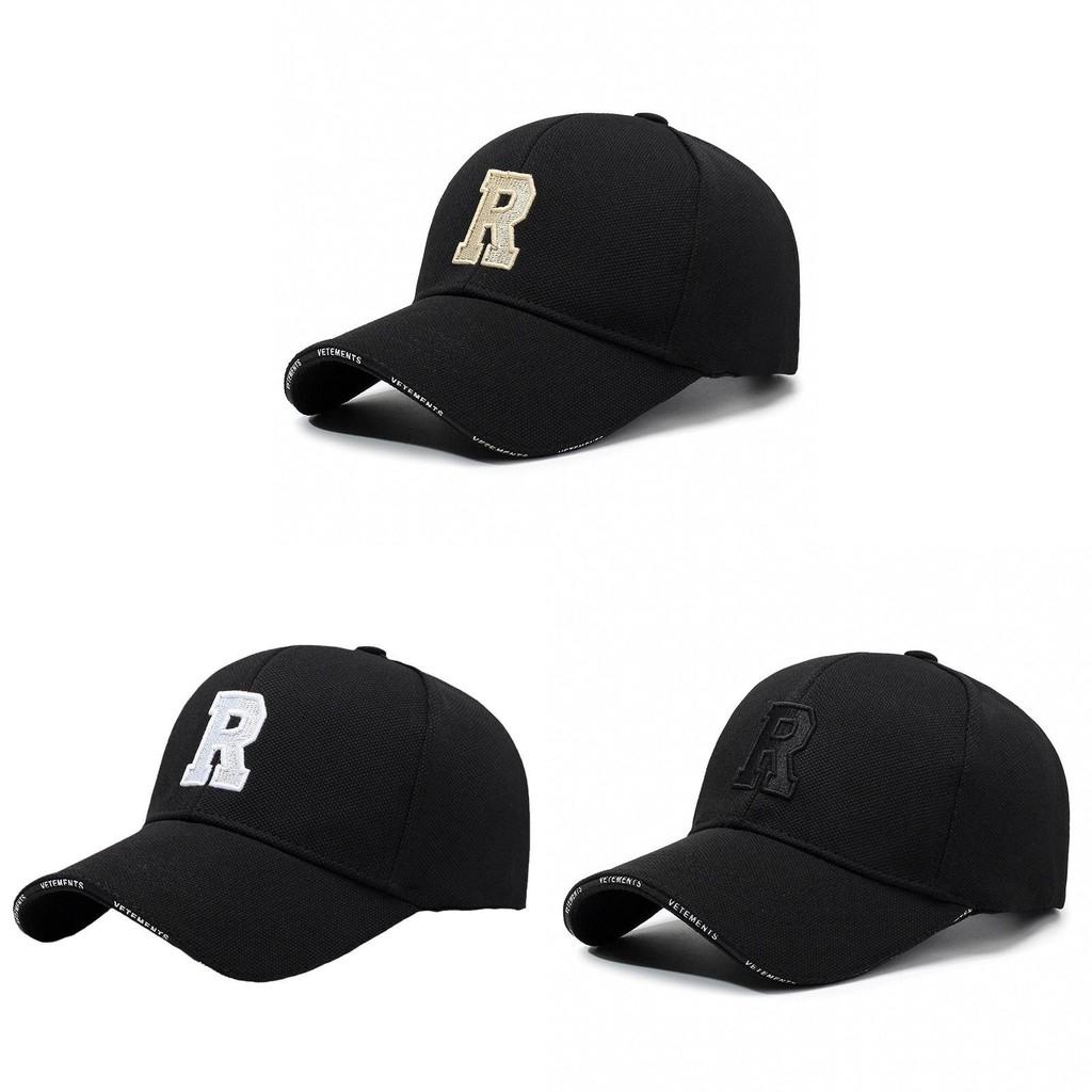 R Letter Embroidered Baseball Cap Adjustable Sun Protection Outdoor Sports Hat
