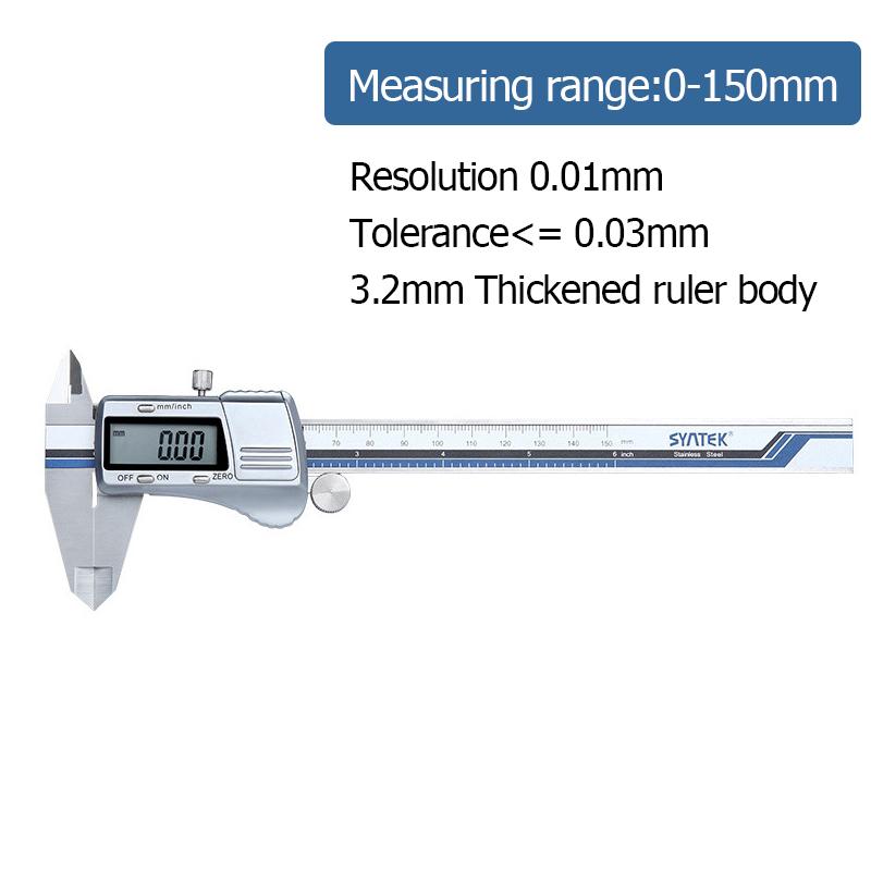 

Штангенциркуль с нониусом из нержавеющей стали с ЖК-дисплеем, цифровой штангенциркуль 0-150 мм/0-200 мм/0-300 мм, высокоточная цифровая линейка, глубиномер